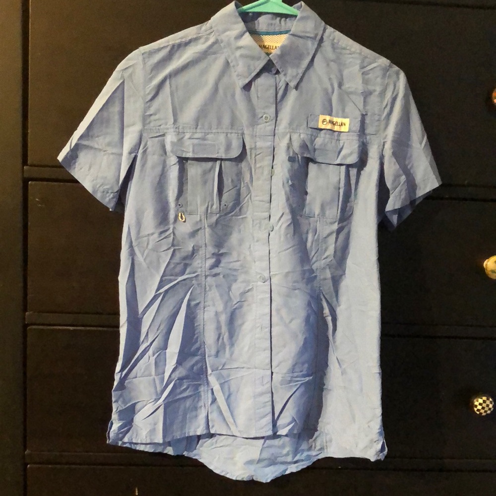Small blue fishing shirt